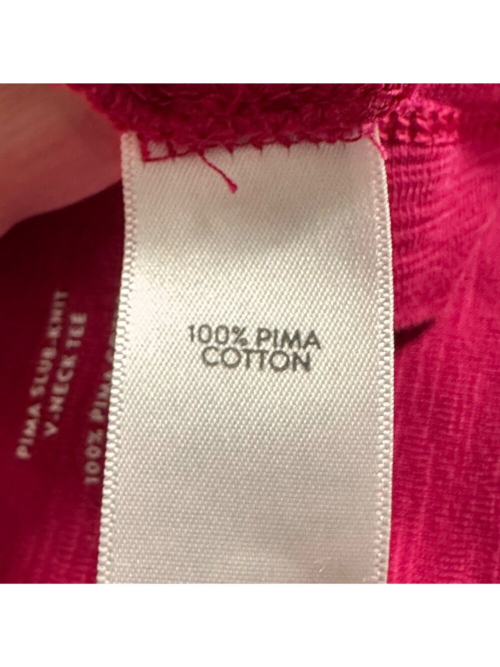 J.Jill Womens Pima Slub Knit V Neck Tee 2X 100% Pima Cotton Pink Beachy Vacation - Picture 5 of 12
